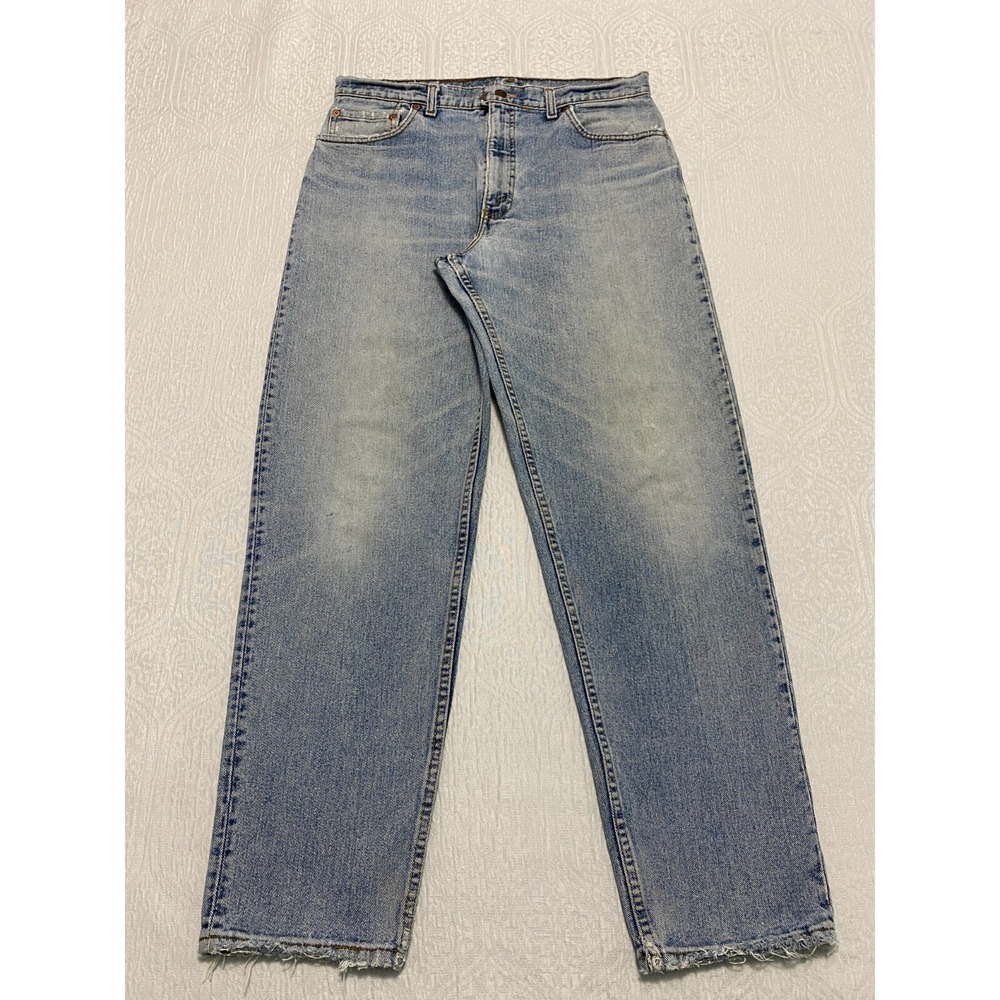 Vintage USA Levis 852 Mens Jeans 34x32 Blue Light Wash Y2K Straight Fit